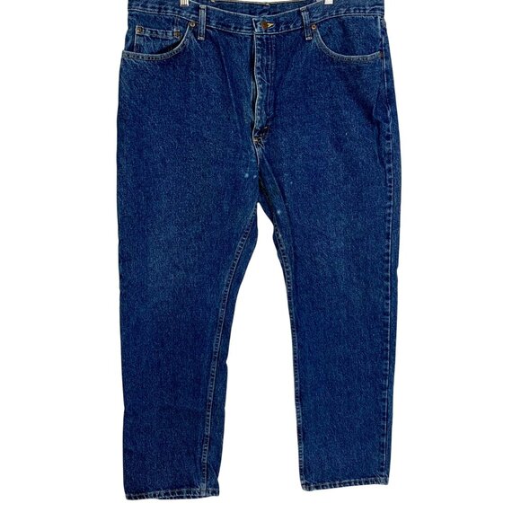 VTG Wrangler Jeans Relaxed Regular Fit 42x32 Set - 2 Rigged Denim Cowboy Western - Picture 2 of 10